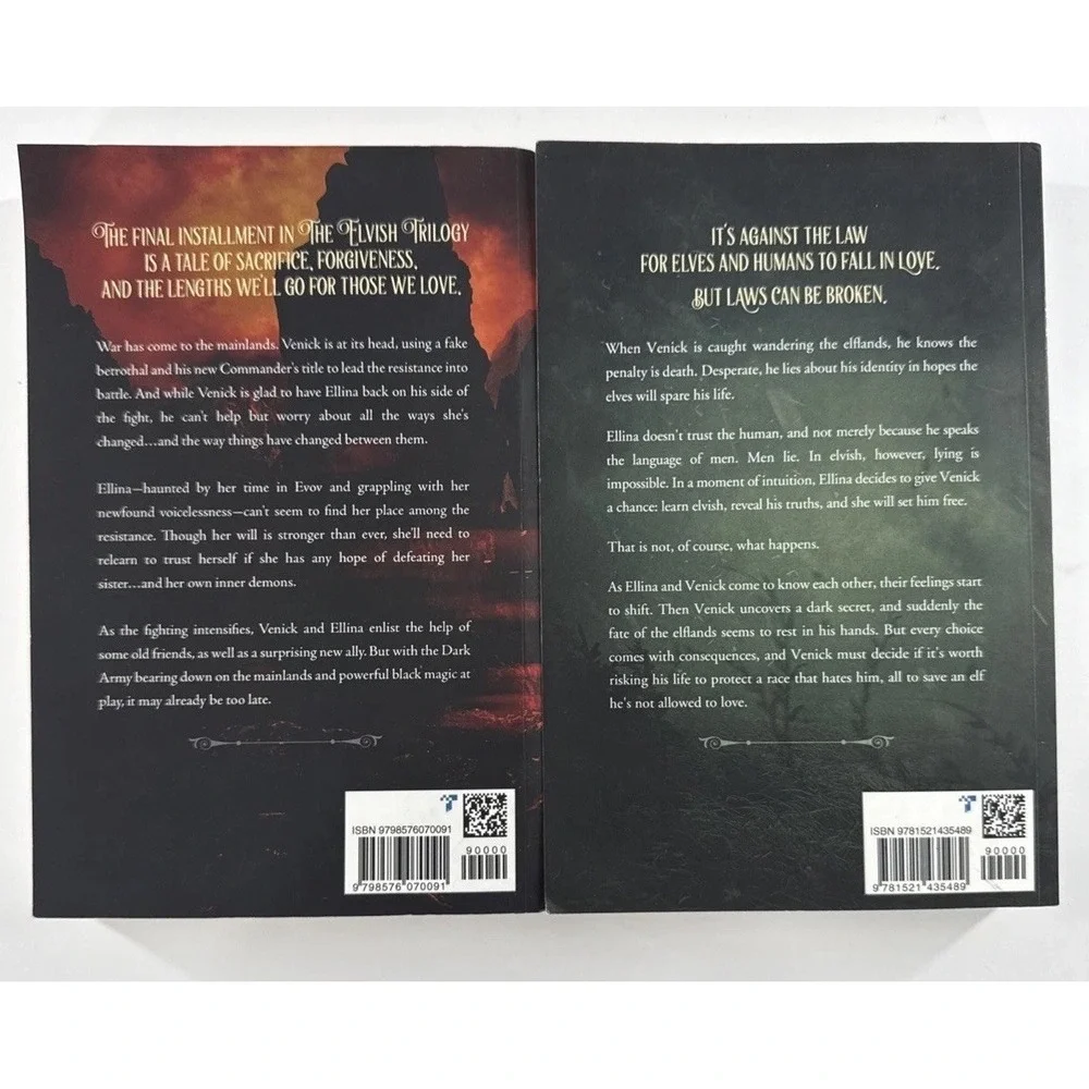 2 Elvish Trilogy novels: S.G. Prince Elvish‎ & Ember Oversized Trade Paperbacks